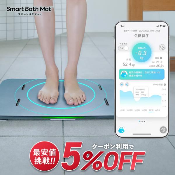 【5%OFFクーポン 11/1 00:00-11/5 23:59】 スマートバスマット Smart ...