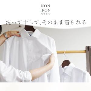 半袖ワイシャツ ノーアイロン 綿100% 超形...の詳細画像3