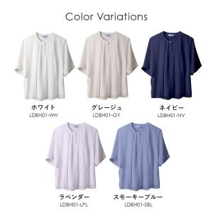 お仕事ブラウス レディース ブラウス 半袖 ノ...の詳細画像1