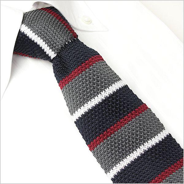 ニットタイ ネクタイ メンズ 紳士用 デザイン フォーマル カジュアル スリムタイ ナロータイ ボー...