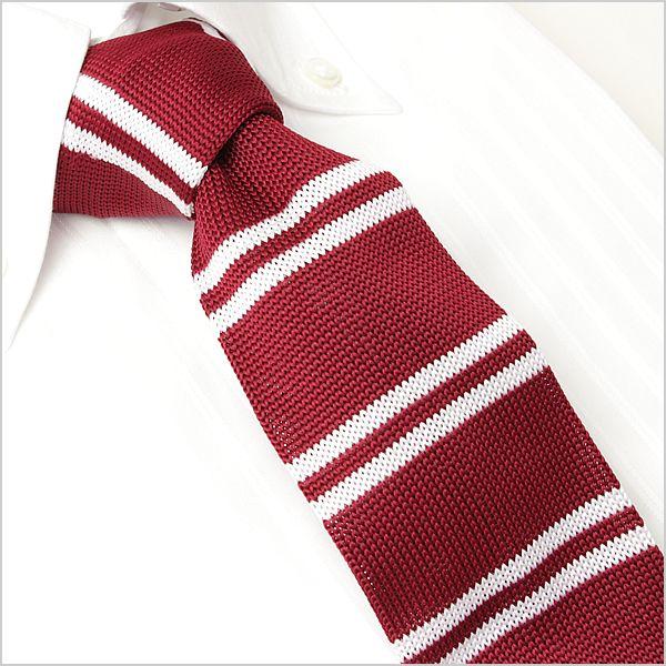ニットタイ ネクタイ メンズ 紳士用 デザイン フォーマル カジュアル スリムタイ ナロータイ ボー...