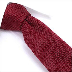 スマートビズ ニットタイ ネクタイ ナロータイ メンズ 紳士用 レッド