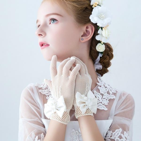 子供 グローブ ウェディンググローブ　短いグローブ 子供 手袋 送料無料 子供グローブ ホワイト 白...