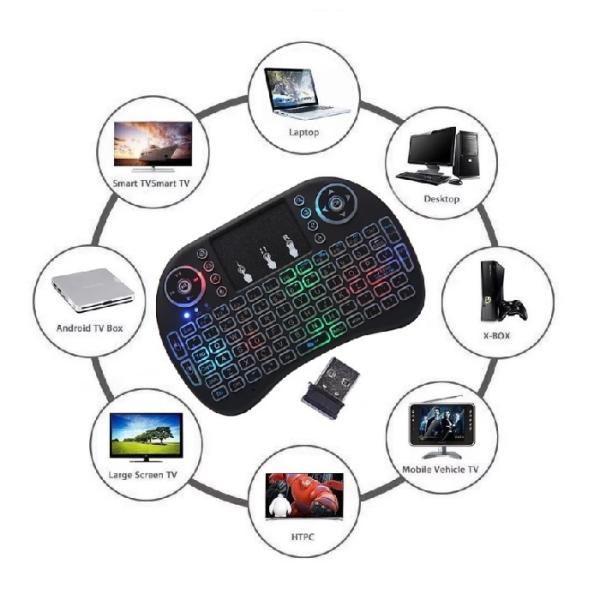 ワイヤレス キーボード タッチパッド付き マウスバックライト付き ハンドヘルドリモコン ndroid...