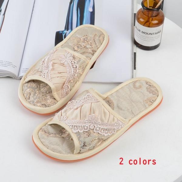 ルームシューズ ルスリッパ スリッパ  レディース メンズ 室内履き 上履き 婦人 四季  刺繍 レ...