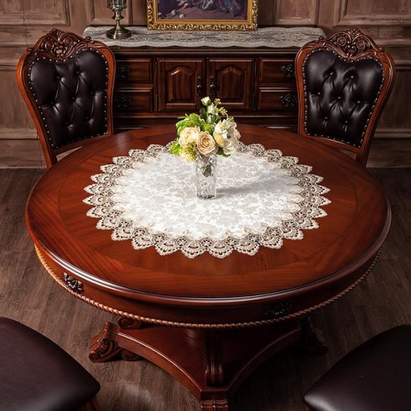 テーブルクロス レース 円形 直径約140cm 送料無料 おしゃれ かわいい ランチマット テーブル...