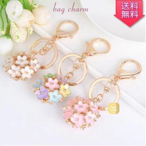 フラワー バッグチャーム 花 和風 カワイイ オシャレ 上品 洋風 キレイ キーホルダー キーチェーン キーリング アクセサリー カラフル おしゃれ レディース