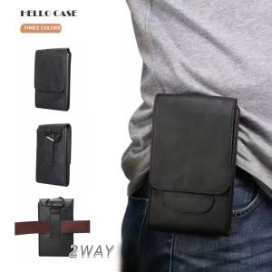 ウエストポーチ レザー調 ベルトホルダー メン...の詳細画像1
