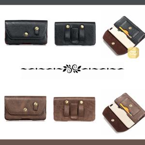 横型 ウエストポーチ レザー調 ベルトホルダー...の詳細画像1