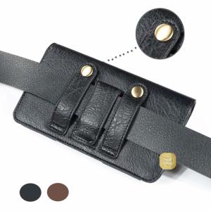 横型 ウエストポーチ レザー調 ベルトホルダー...の詳細画像5