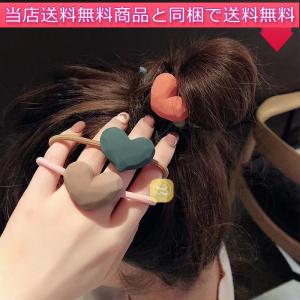 ヘアゴム おしゃれ ヘアバンド  輪ゴム ハート柄 カラフル ヘアアクセサリー アクセサリー 子供 可愛い リングゴム 髪飾り 髪留め 発表会 パーティー｜hello case