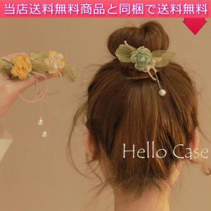 ねこちゃんヘアゴム 猫 ドライフラワー フラワー 髪飾り お花ネコ