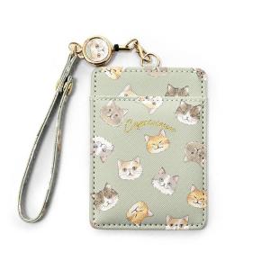 ねこパスケース ネコ 猫グッズ 定期入れ 猫柄...の詳細画像1