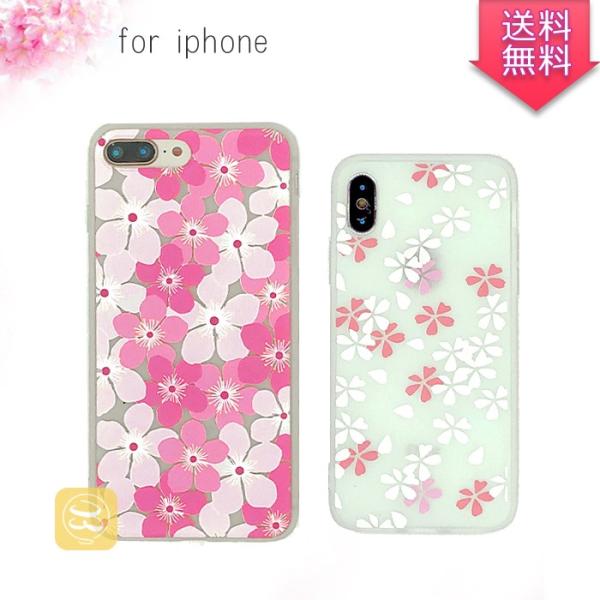 iPhone XR iPhone Xs max 花柄 桜 スマホケース iPhone Xs ソフトケ...