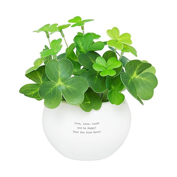 キレイな空気とラッキーを贈ろう CT触媒グリーン クローバー 名入れ