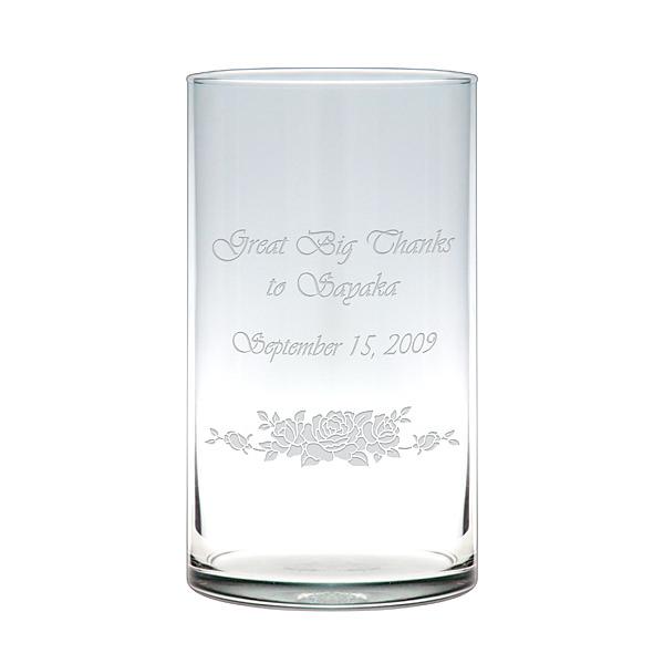 名前が入るオシャレな花瓶 フラワーベース シリンダー S シンプルだけど素敵なフラワーベース結婚祝い...