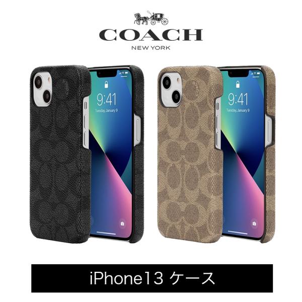 COACH コーチ スマホケース ハード ケース iPhone13 PVCレザー Coach柄 20...