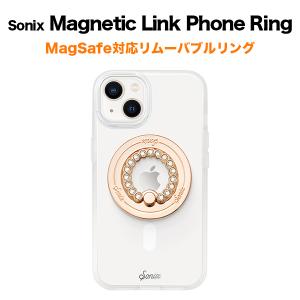 Sonix（ソニックス） Magnetic Link Phone Ring Gold Clear MagSafe対応 スタンド機能 566-M001-0001｜smartitemshop