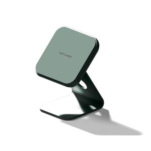 【送料無料】WARP Solution STAND ON 2WAYミニ ワイヤレス 充電器 急速 充電 iphone スマホ イヤホン スタンド 収納 おしゃれ qi ヘイジー グリーン｜smartitemshop