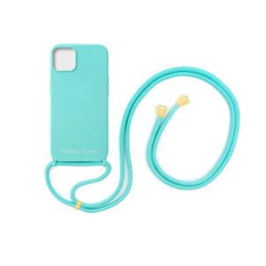 PHONECKLACE ロープネックストラップ付きシリコン ケース for iPhone 13 mini ミント｜smartitemshop