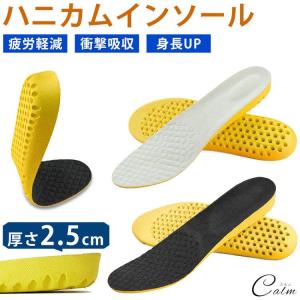 ハニカムインソール シークレットインソール 厚さ 2.5cm 疲労軽減 衝撃吸収 身長アップ 中敷き インソール レディース メンズ