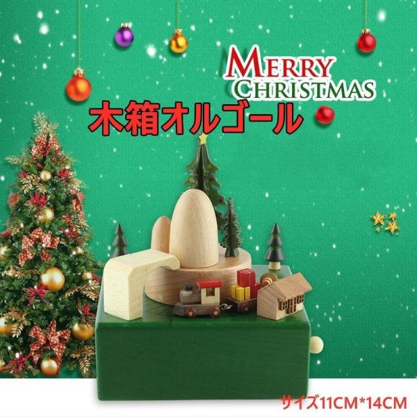 オルゴール クリスマス 木箱オルゴール 木製 ギフトエルフオルゴールクリスマスギフト かわいい イン...