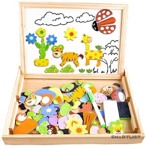 積み木 木のおもちゃ 磁気パズル おもちゃ 知育玩具 赤ちゃん  子供 男の子 女の子 子ども 室内...