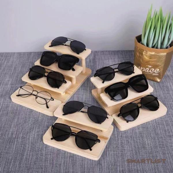 眼鏡スタンド メガネ置き サングラス ディスプレイ コレクション  木製 インテリア 眼鏡棚