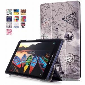 Lenovo tab3 ケース softbank 501LV カバー 8インチ TAB2 601LV 602LV 3点セット 保護フィルム タッチペン おまけ フィルム 三つ折 スタンドケース スタンド ス｜smartnet