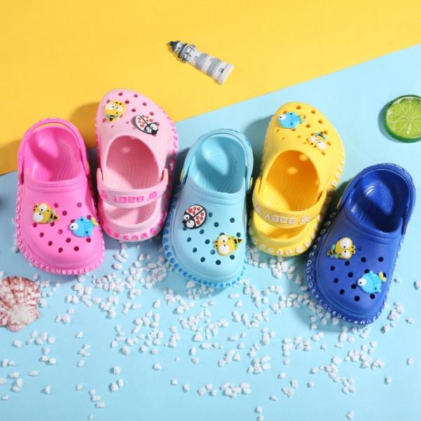 ジビッツ付 サンダル ラインクロック EVAサンダル クロッグサンダル ビーチ 子供 サンダル キッ...
