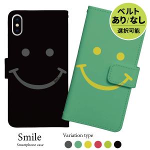 iphoneケース 手帳型 iPhone15 iphone13 ケース iphone14 se スマホショルダー スマイル ニコちゃん ブラック ピンク｜smartphonecase-y