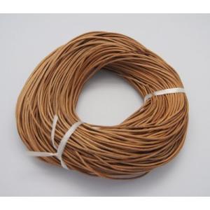 本革リアルレザー丸紐ナチュラル（無着色）2mm*10m