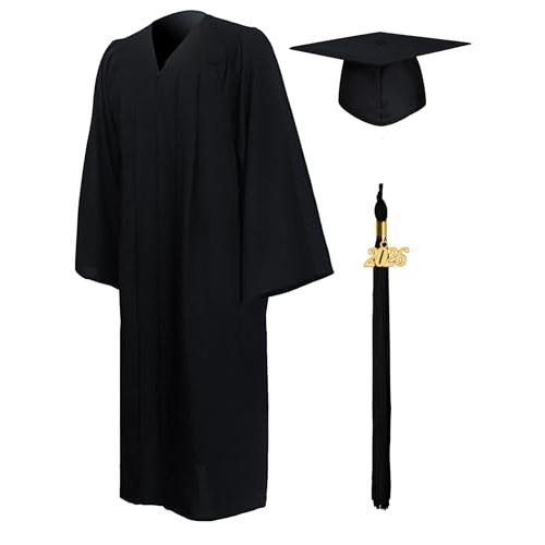 [GraduationMall] 男女共用 学生 高校大学卒業式制服 マット卒業アカデミックガウン角...
