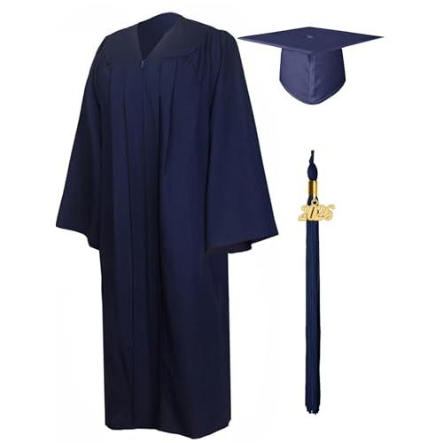 [GraduationMall] 男女共用 学生 高校大学卒業式制服 マット卒業アカデミックガウン角...