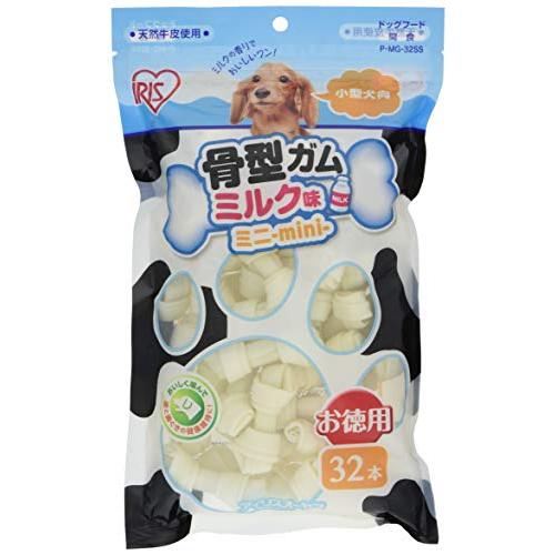 アイリスオーヤマ 犬 おやつ 骨型ガムミルク SSサイズ 32本入
