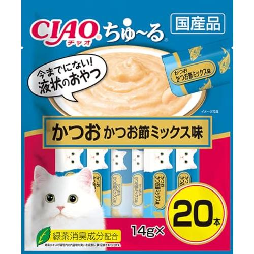 チャオ (CIAO) ちゅ~る かつお かつお節ミックス味 14g×20本 猫用おやつ