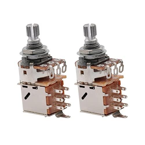 Musiclily 15mm プッシュ-プルポットミリ規格 500kΩ Aカーブ エレキギター/ベー...