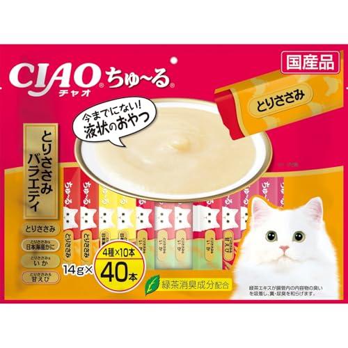 チャオ (CIAO) ちゅ~る とりささみバラエティ 14g×40本 猫用おやつ