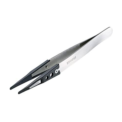 ホーザン(HOZAN) ESDチップピンセット 静電気対策 先端幅2.4mm(R型) 全長124mm...