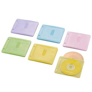 エレコム DVD BD CDケース 不織布 両面収納2穴付 30枚入 60枚収納可 5色アソート CCD-NBWB60ASO