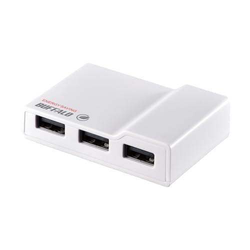 バッファロー BUFFALO 電源連動節電機能付き 4ポートセルフパワーハブ ホワイト BSH4AE...