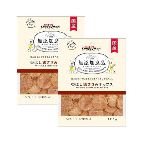 ドギーマン 無添加良品 香ばし鶏ささみ チップス 120g×2個セット(まとめ買い) 犬用おやつ