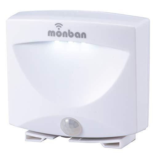 オーム電機 LEDセンサーフットライト monban 乾電池式 LS-BH02E4-W 07-820...