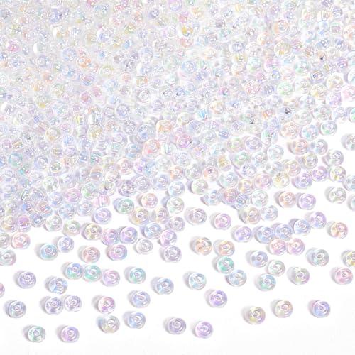 PandaHall 約6000個/箱 2mm直径 11/0 シードビーズ 丸小ビーズ 糸通し ランウ...
