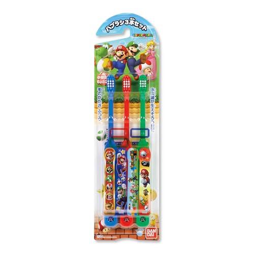 バンダイ(BANDAI) こどもハブラシ3本セット マリオシリーズ 対象年齢 3 歳〜