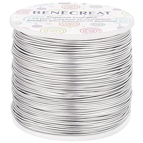 BENECREAT 全長150m線径1mm アルミワイヤー シルバー アルミ線 アーティスティックワ...