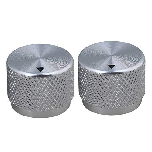 Yibuy ２個入れ 20x15.5x6mm シルバー アルミ合金 エレキギター ポテンショメータノ...