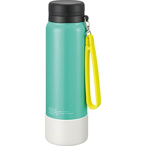 ピーコック 水筒 スポーツドリンク 対応 ラバー素材 専用ストラップ付 ステンレスボトル マグボトル...