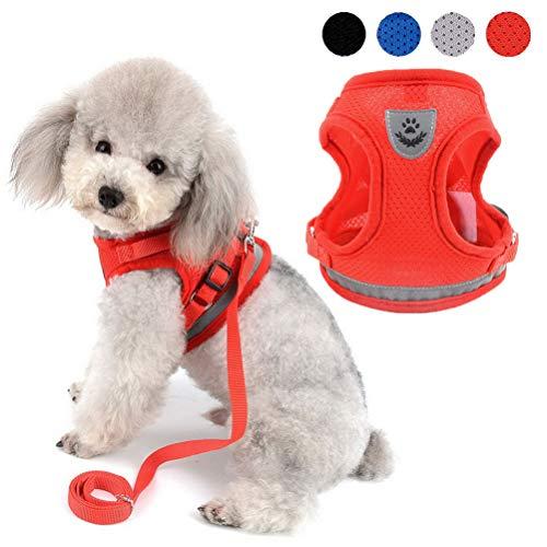 ZUNEA 犬用 ハーネス 小型犬 猫用 ハーネス リード セット 子犬 メッシュ 胴輪 通気性 反...