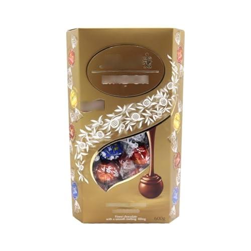 リンツ LINDT リンドール LINDOR アソート ゴールド 4種 個包装 600グラム (x ...